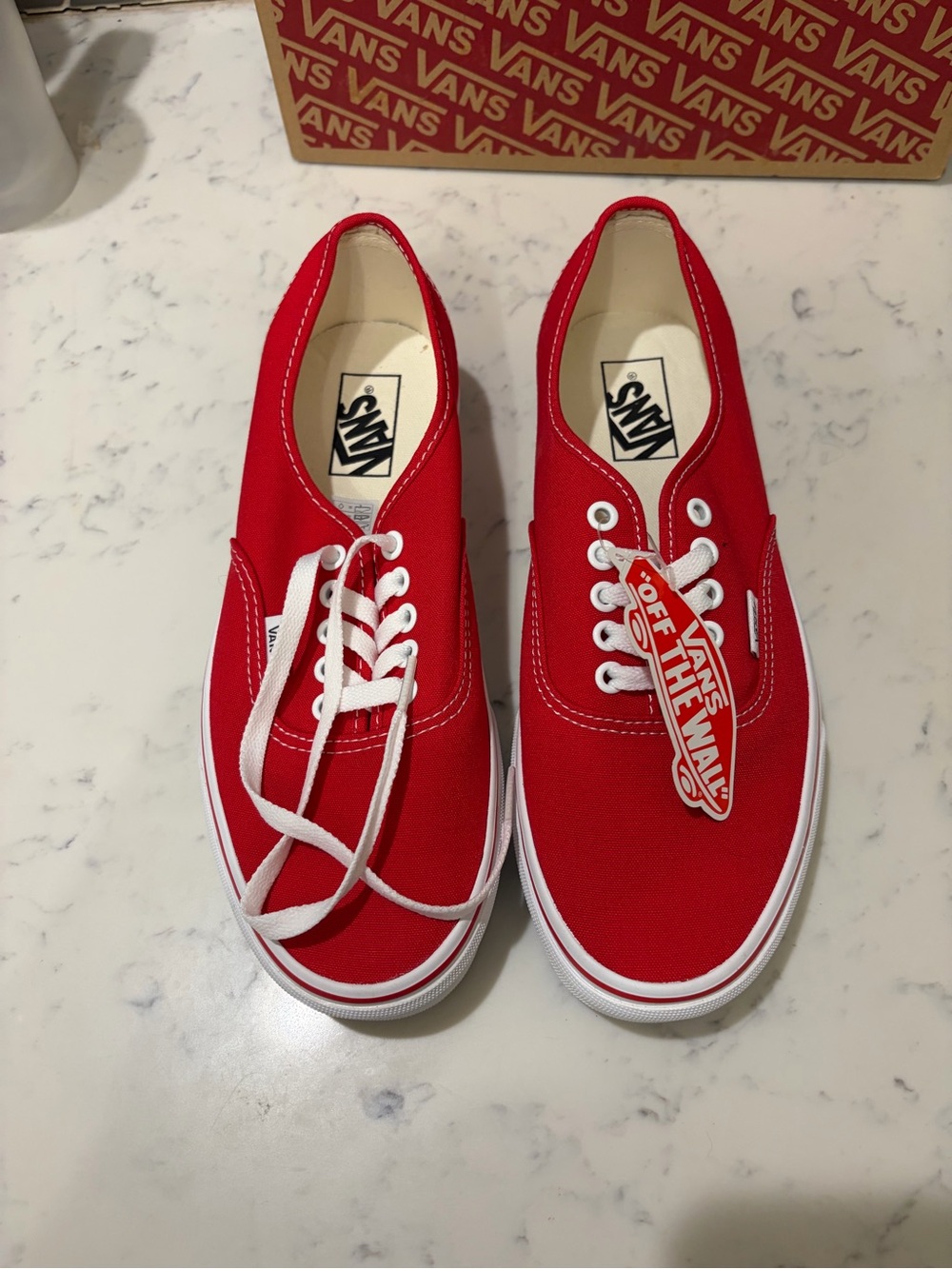 Vans Authentic True Red Canvas Sneakers NWT Women’s 10 Men’s 8.5